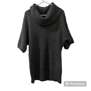 Old Navy Womens Gray Mohair Wool Blend Cowl Neck Tunic Knit Sweater Sz Medium